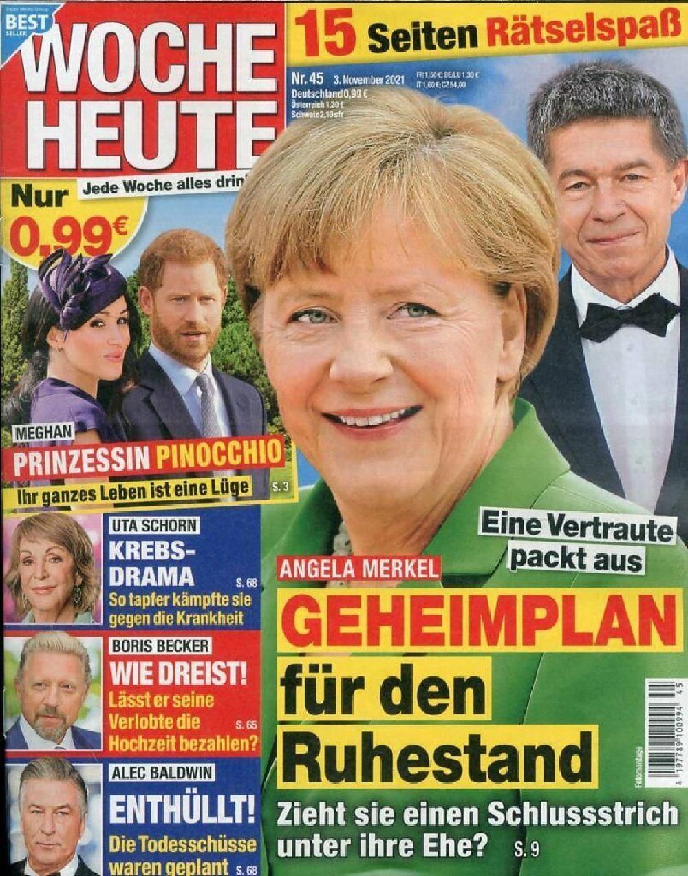 Woche Heute Magazin Deutschland 2021-45 Angela Merkel Alec Baldwin Meghan