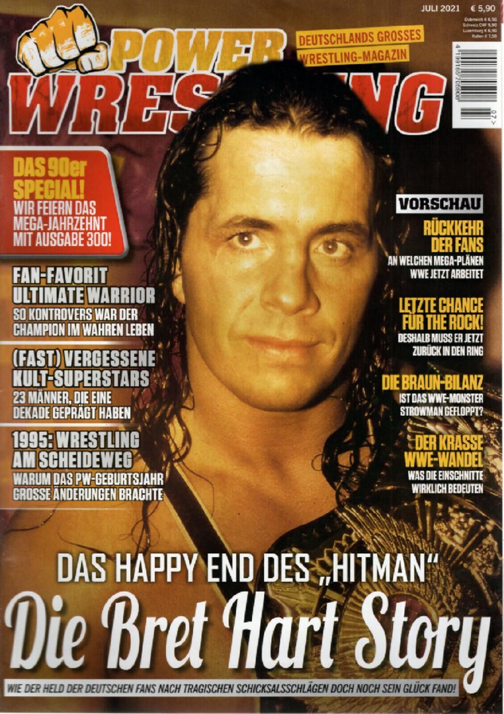 Power Wrestling Magazin Deutschland 2021-07 Bret Hart