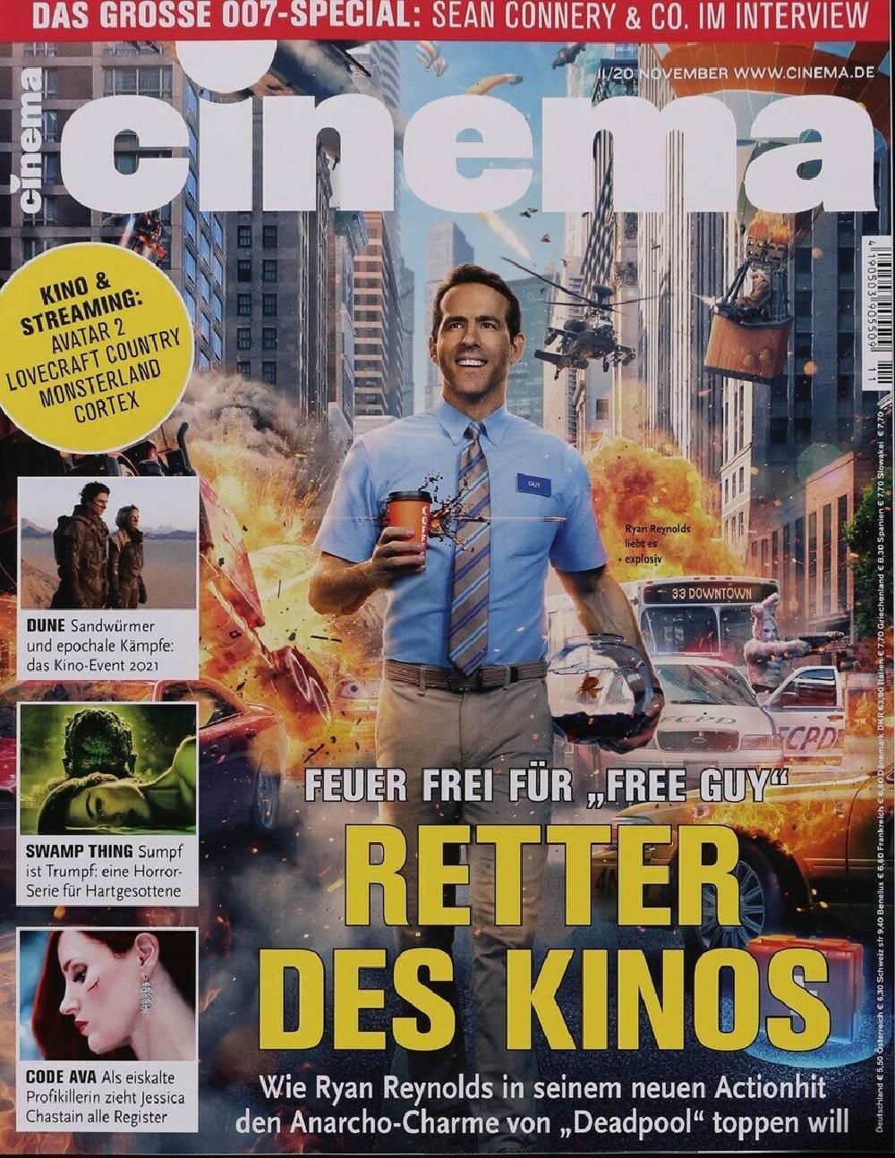 Cinema Magazin Deutschland 2020-11 Ryan Reynolds Jessica Chastain Dune