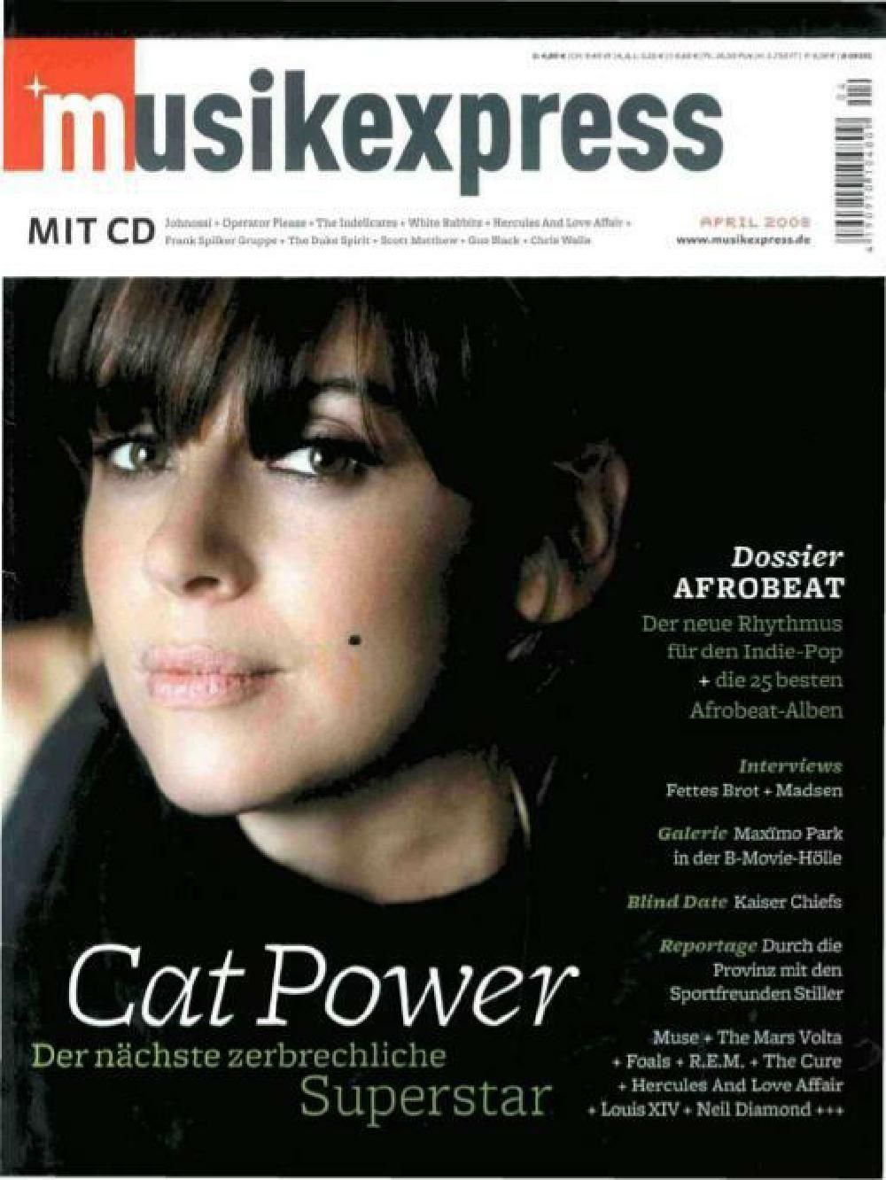 Musikexpress Magazin Deutschland 2008-04 Cat Power Maximo Park