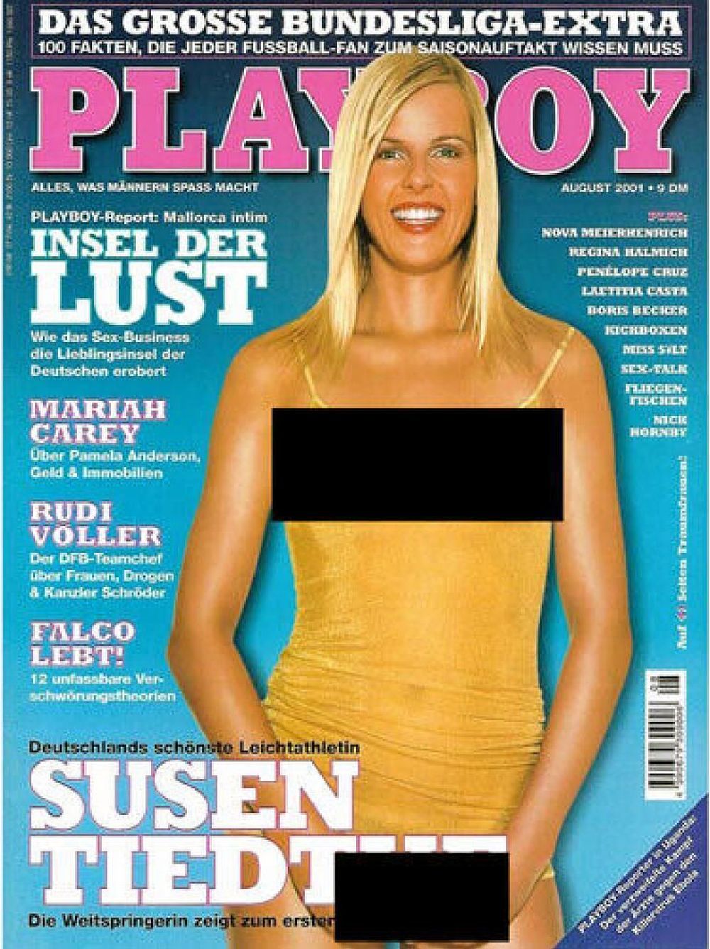 Playboy Magazin Deutschland 2001-08 Susen Tiedtke Mariah Carey Pamela Anderson