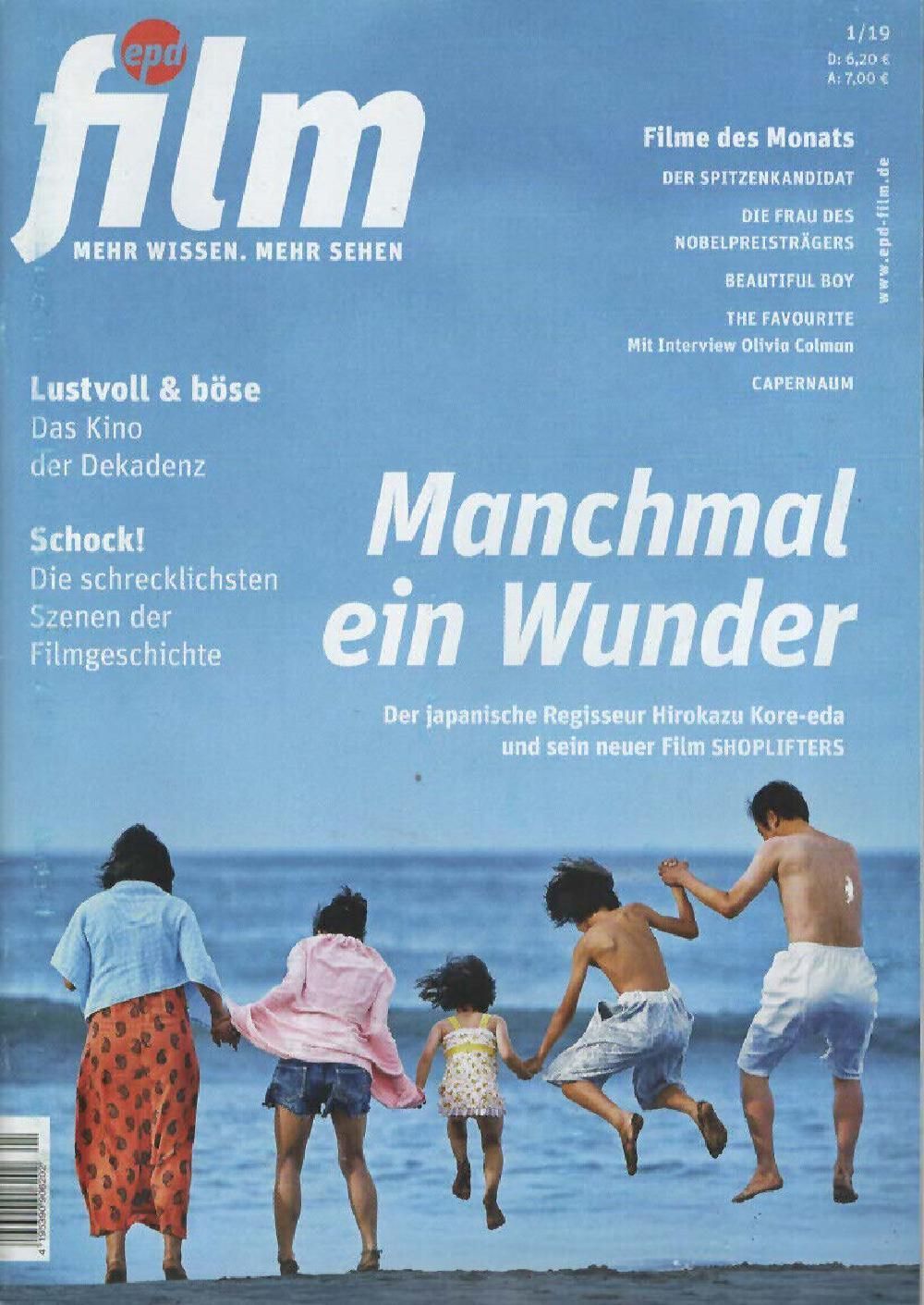 EPD Film Magazin Deutschland 2019-01 Hirokazu Kore-eda