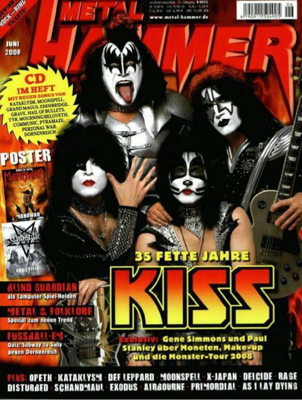 Metal Hammer Magazin Deutschland 2008-06 Kiss Blind Guardian Def Leppard