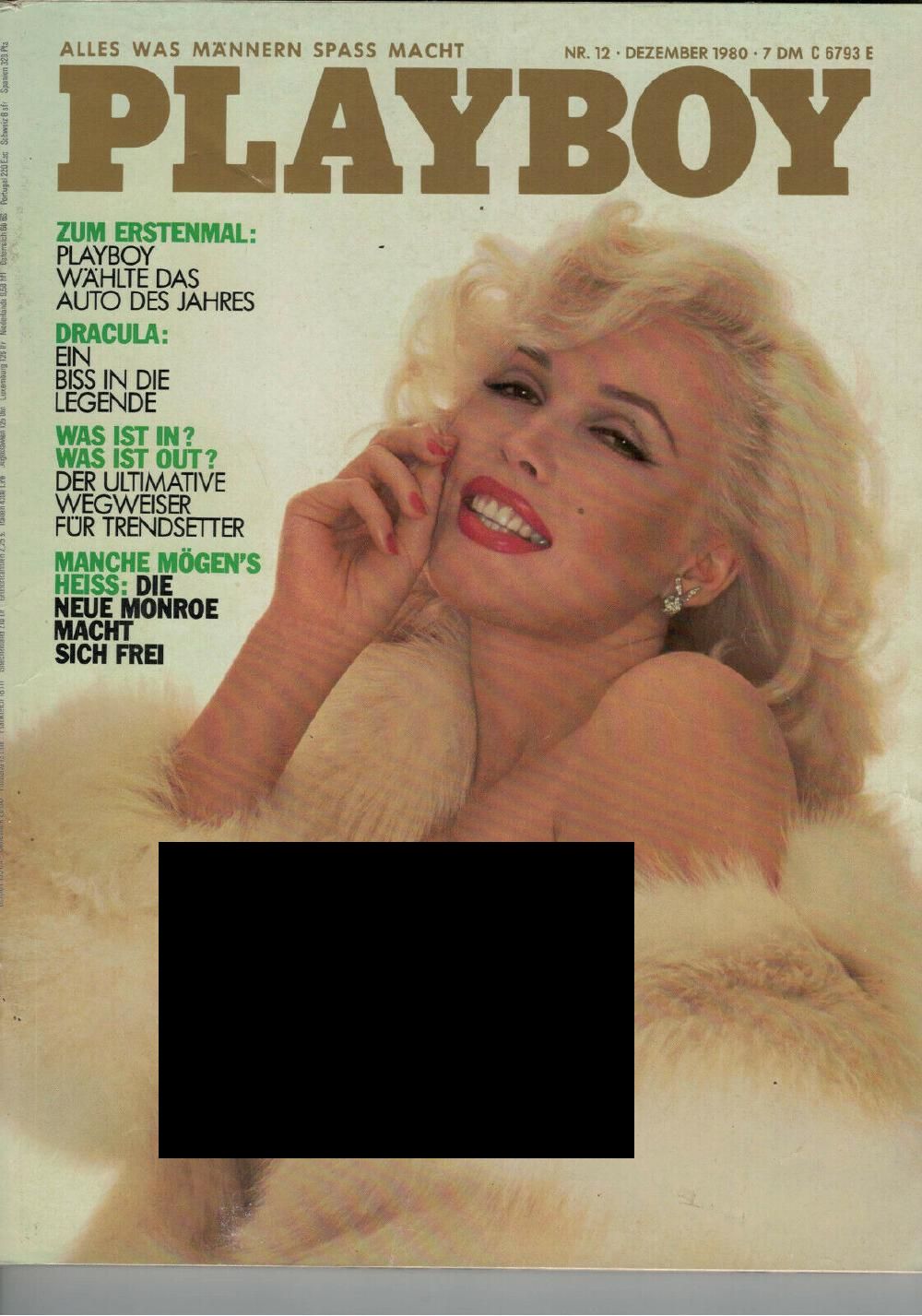 Playboy Magazin Deutschland 1980-12 Linda Kerridge Marilyn Monroe Lookalike
