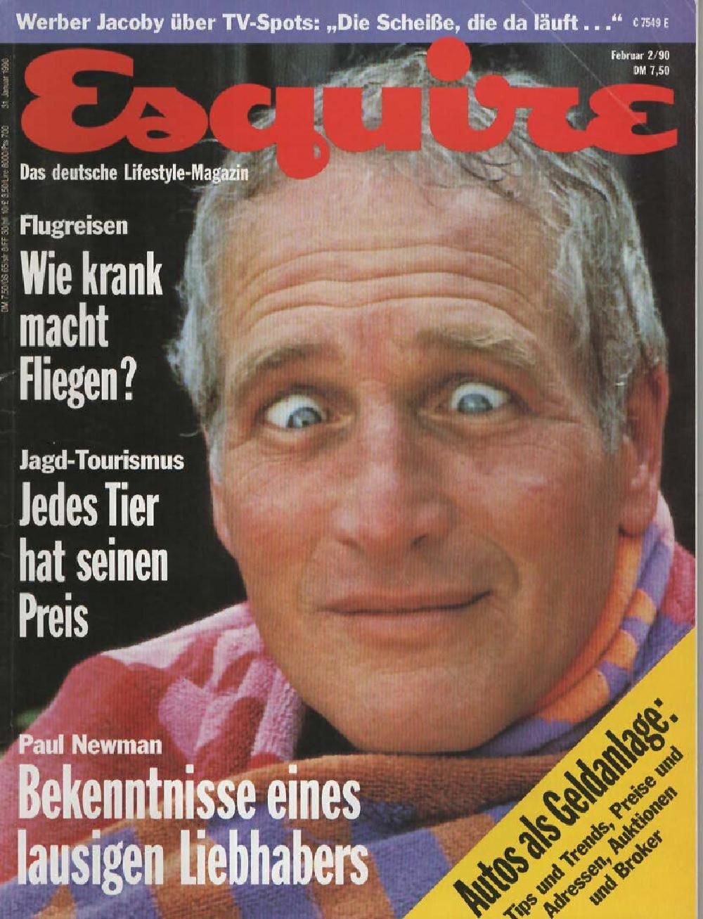 Esquire Magazin USA 1990-02 Paul Newman