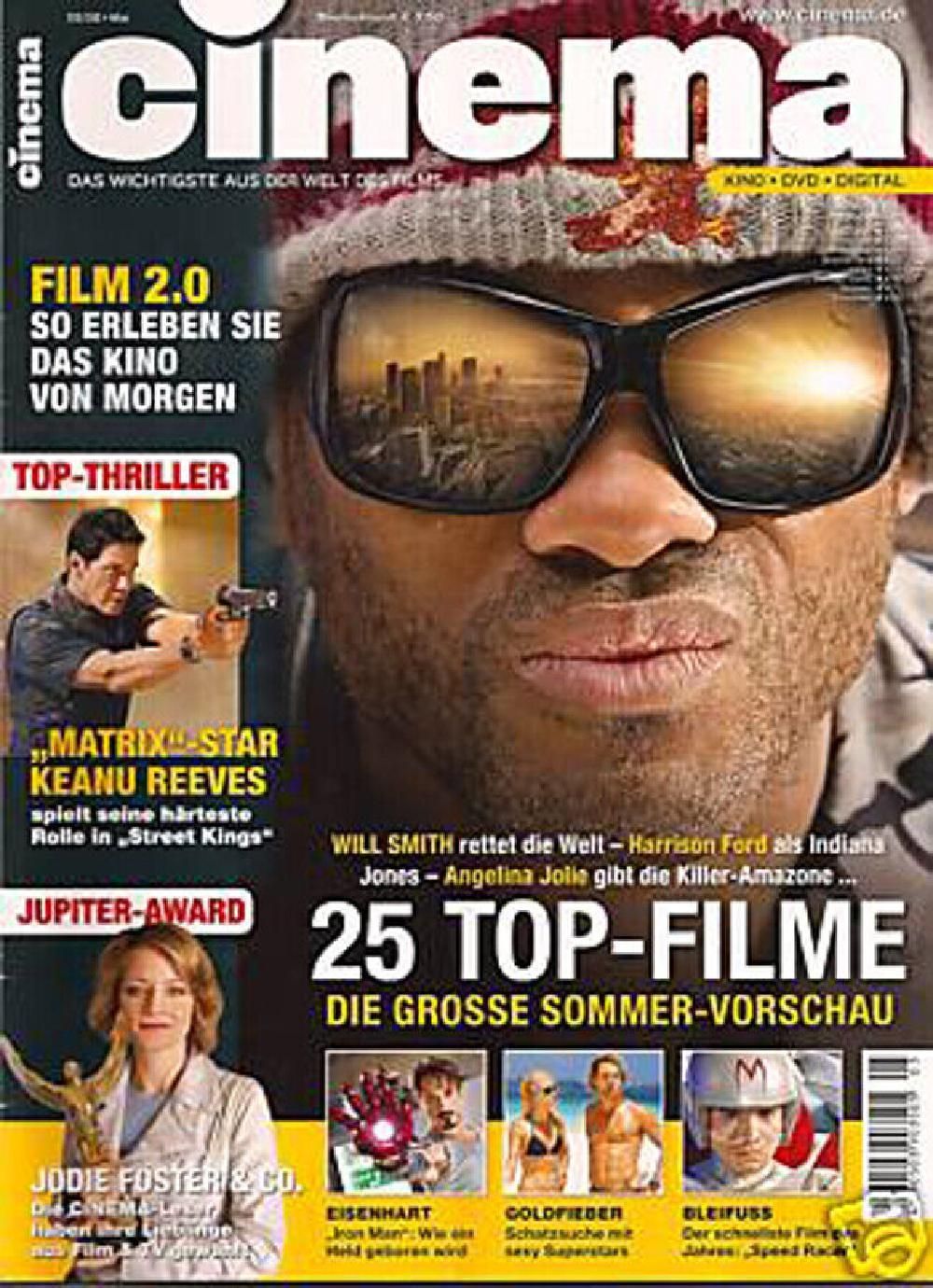 Cinema Magazin Deutschland 2008-05 Will Smith Keanu Reeves Jodie Foster