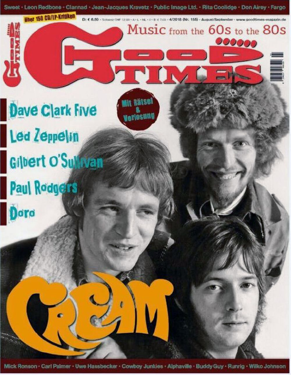 Good Times Magazin Deutschland 2018-04 Cream Dave Clark Five Led Zeppelin Gilbert O'Sullivan