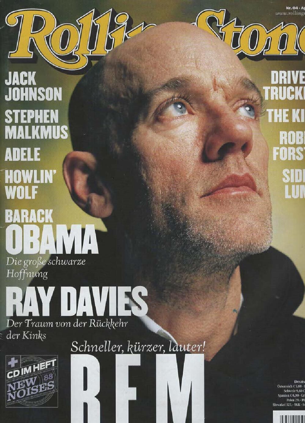 Rolling Stone Magazin Deutschland 2008-04 R.E.M Jack Johnson Stephen Malkmus Adele