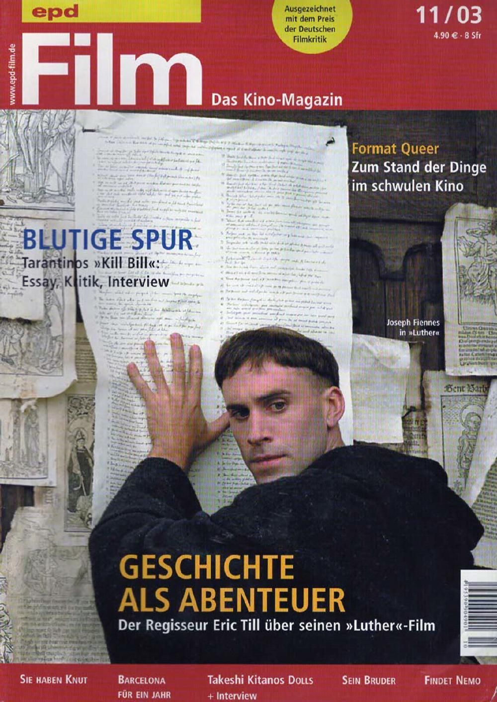 EPD Film Magazin Deutschland 2003-11 Joseph Fiennes