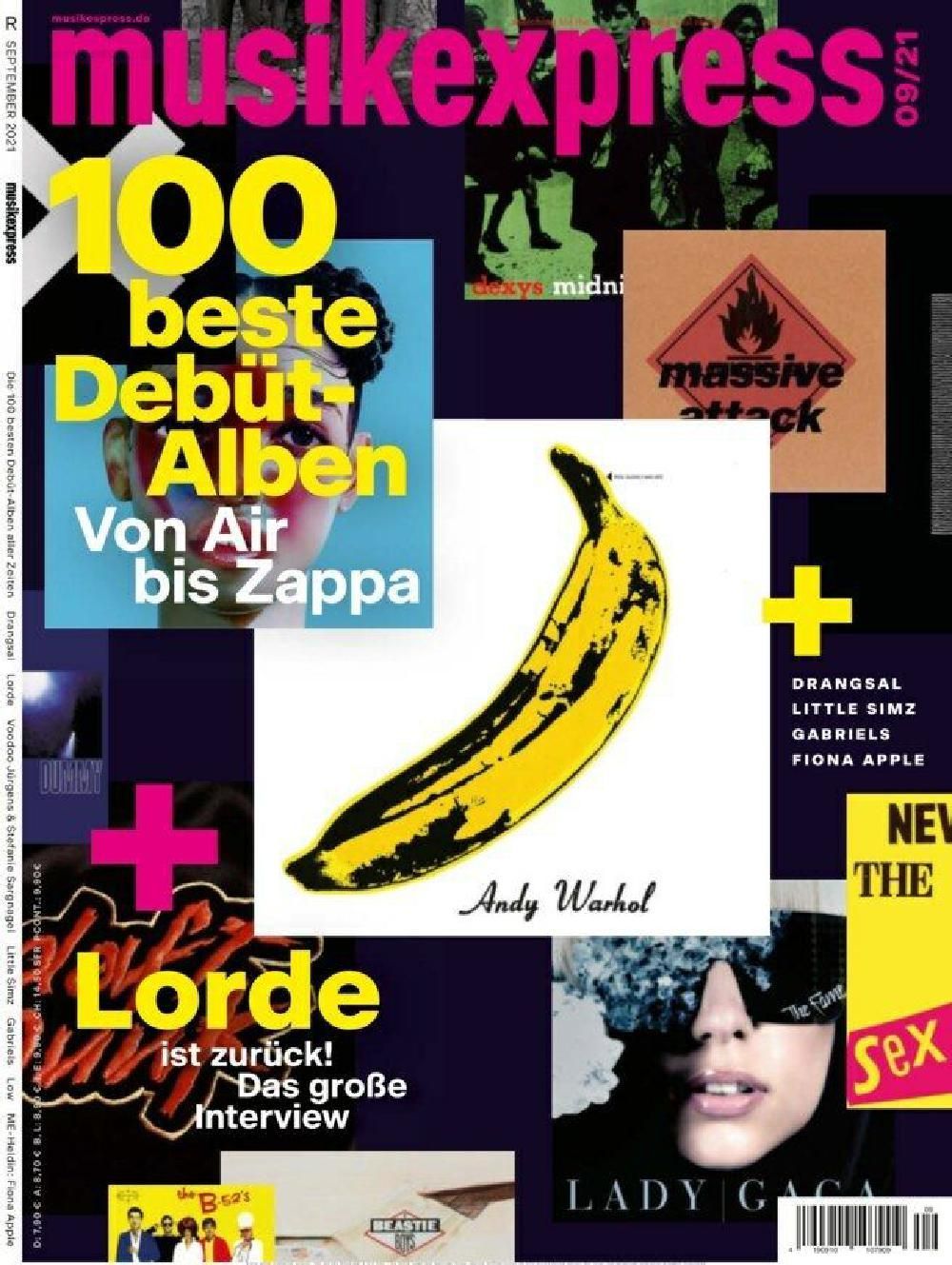 Musikexpress Magazin Deutschland 2021-09 Lady Gaga Frank Zappa Andy Warhol Lorde