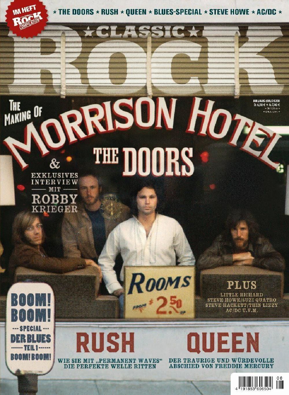 Classic Rock Magazin Deutschland 2020-07+08 The Doors Rush Queen Steve Howie AC/DC #91
