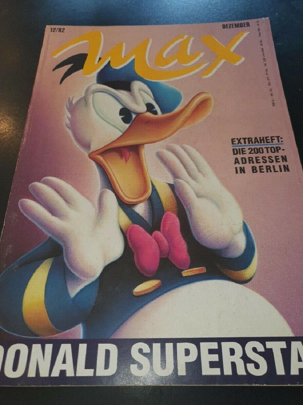 Max Magazin Deutschland 1992-12 Donald Duck Carl Barks