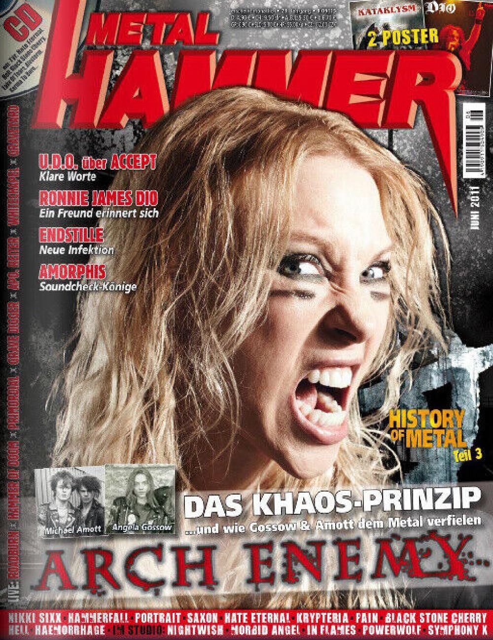 Metal Hammer Magazin Deutschland 2011-06 Angela Gossow Kataklysm Dio + Poster