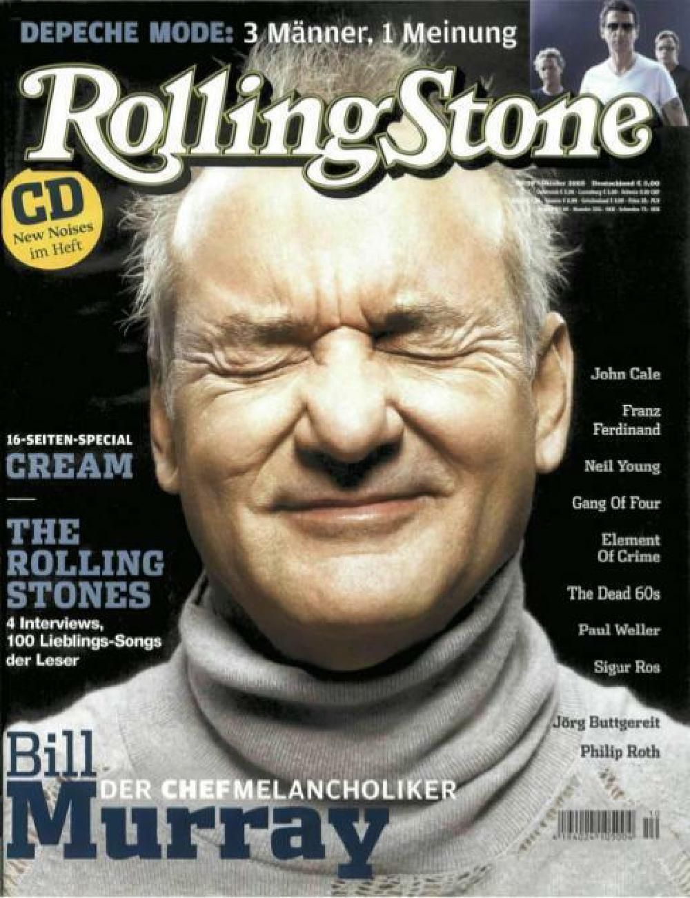 Rolling Stone Magazin Deutschland 2005-10 Bill Murray Cream John Cale Neil Young