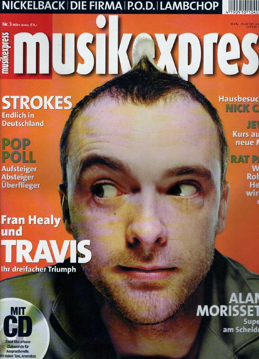 Musikexpress Magazin Deutschland 2002-03 Fran Healy Travis The Strokes Nick Cave