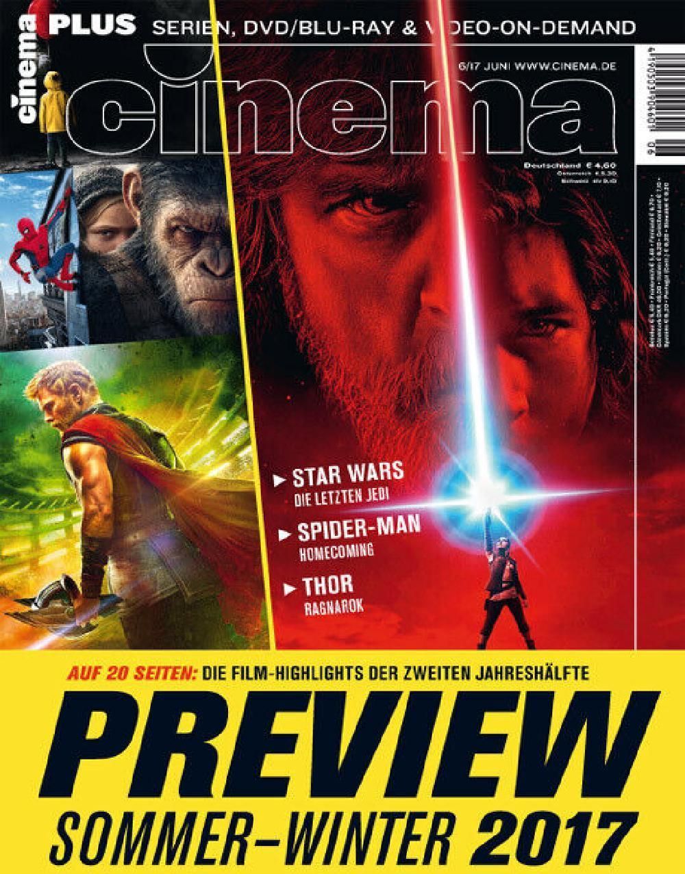 Cinema Magazin Deutschland 2017-06 Mark Hamill Thor Spider-Man