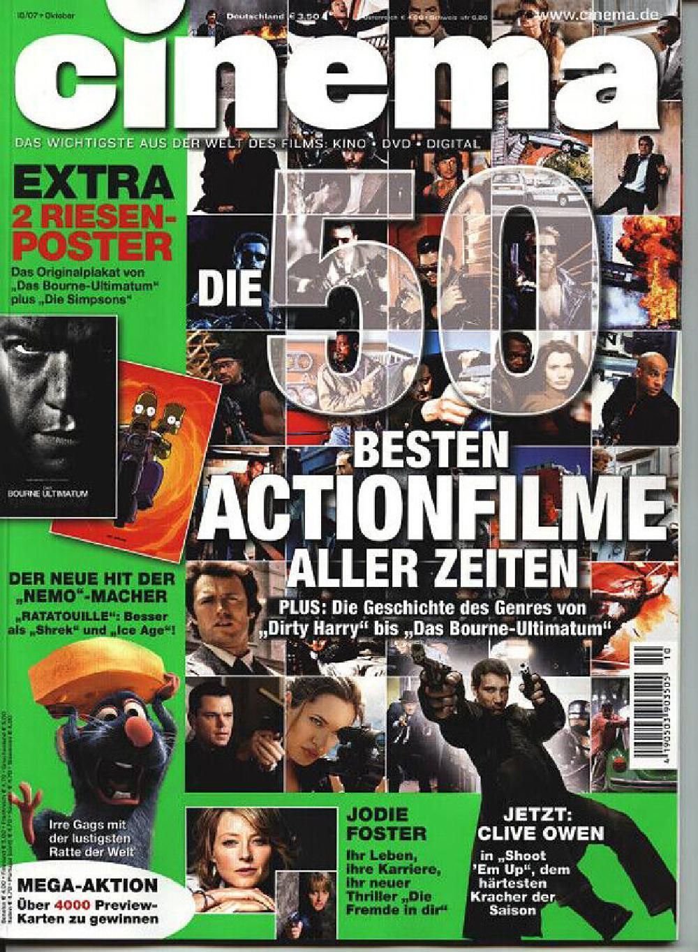 Cinema Magazin Deutschland 2007-10 Clive Owen Jodie Foster