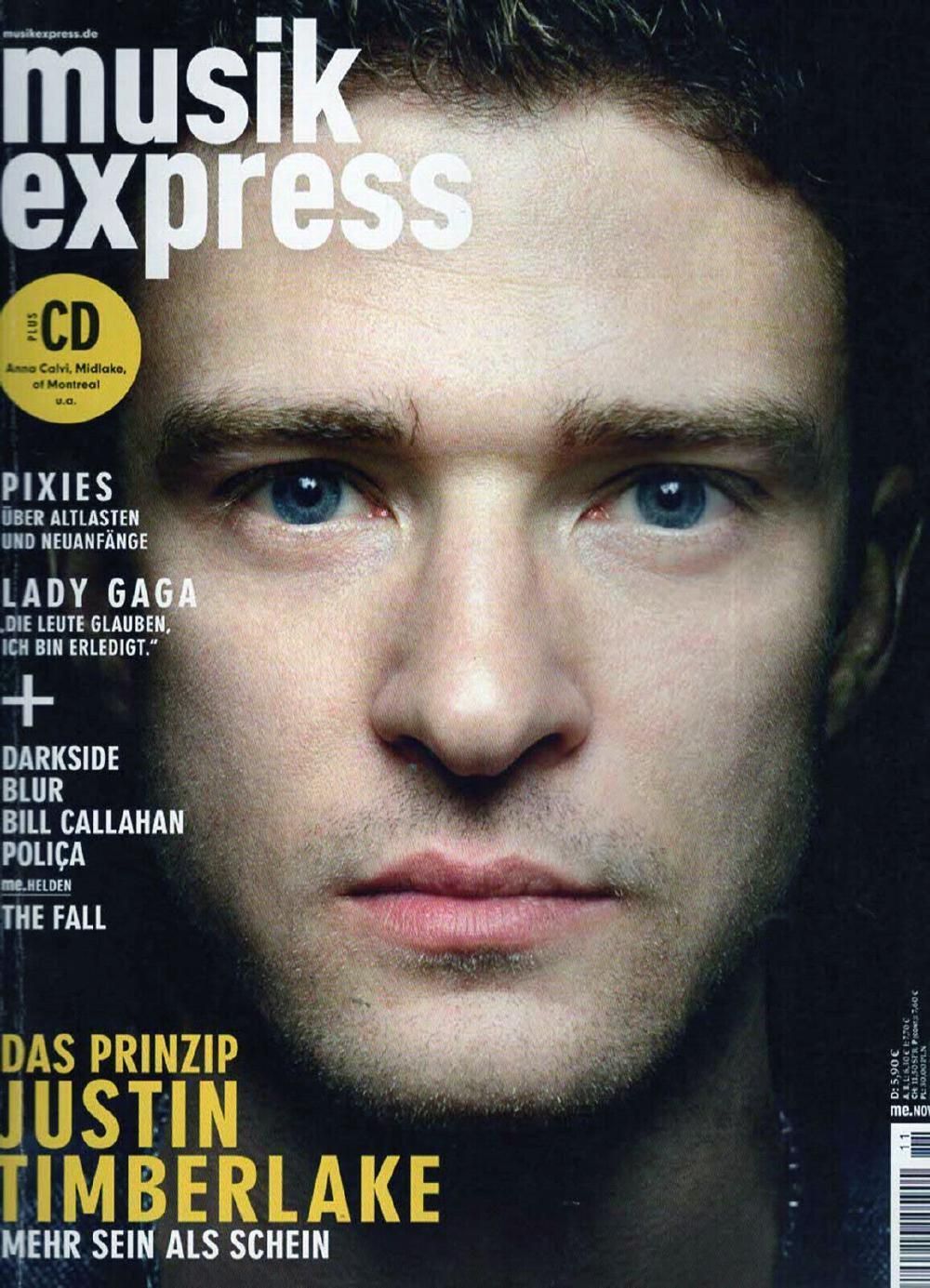 Musikexpress Magazin Deutschland 2013-11 Justin Timberlake Pixies Lady Gaga