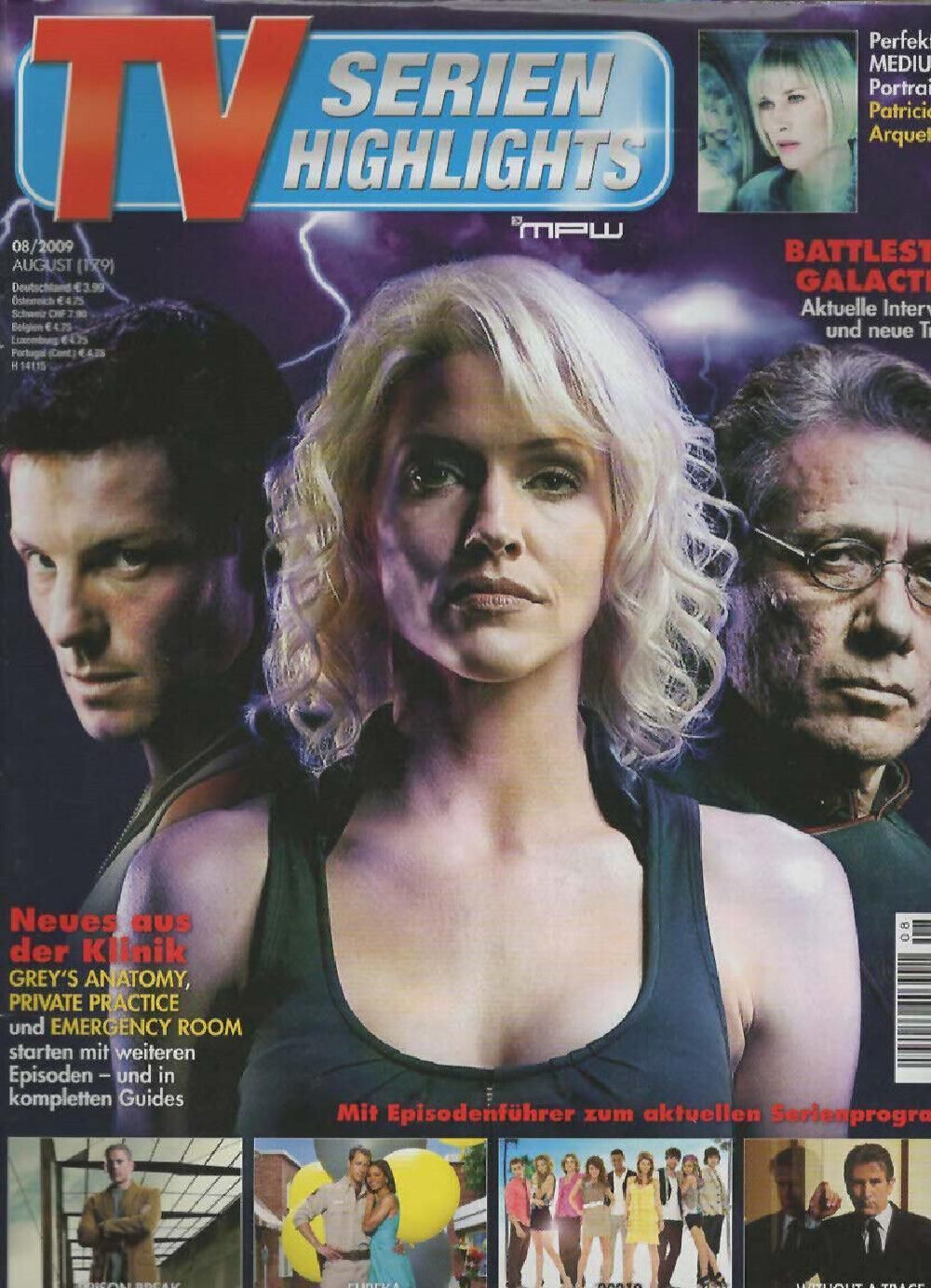 TV Serien Highlights Magazin Deutschland 2009 #179 Tricia Helfer Battlestar Galactica