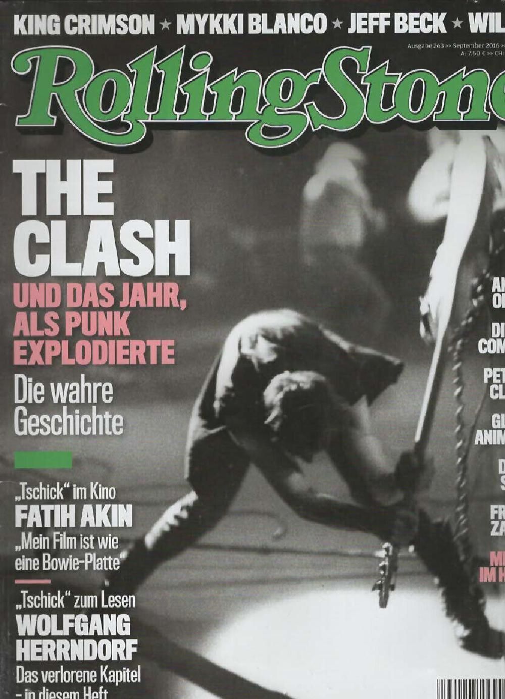 Rolling Stone Magazin Deutschland 2016 #263 The Clash King Crimson Jeff Beck