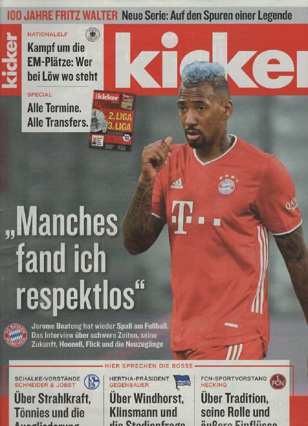 Kicker Magazin Deutschland 2020-084 Jerome Boateng