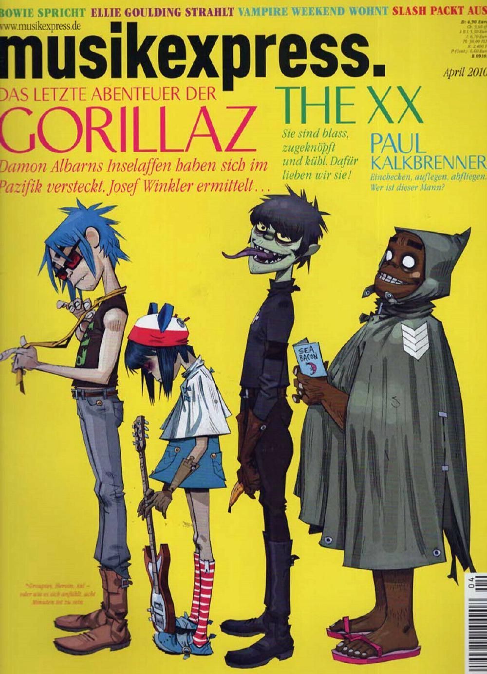 Musikexpress Magazin Deutschland 2010-04 Gorillaz The XX Paul Kalkbrenner