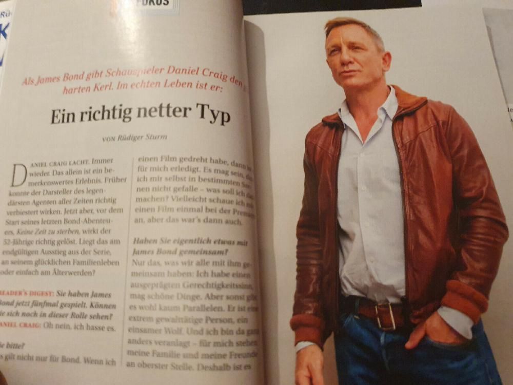 Readers Digest Magazin Deutschland 2020-04 Daniel Craig James Bond