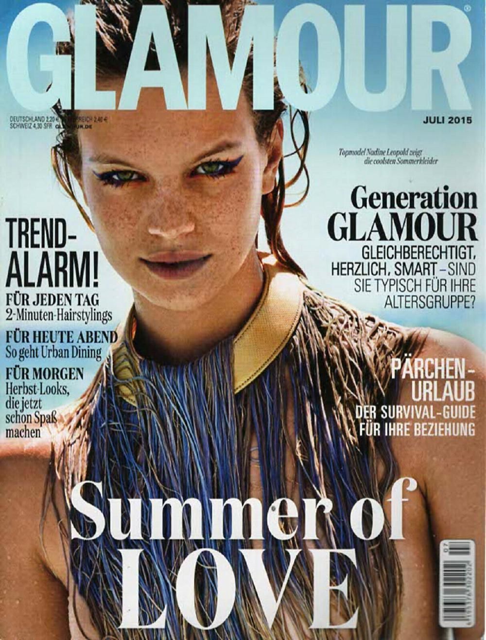 Glamour Magazin Deutschland 2015-07 Nadine Leopold