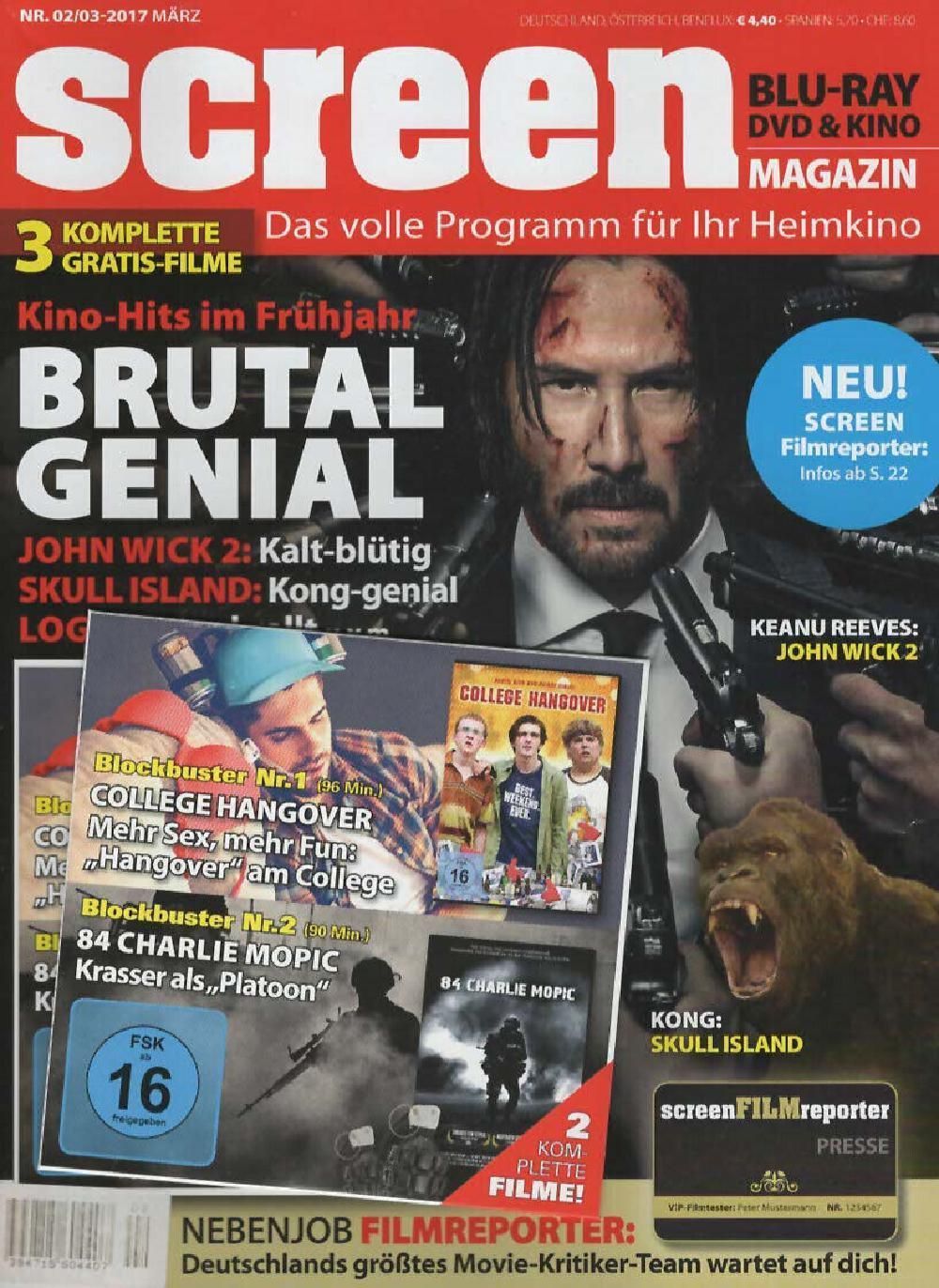 Screen Magazin Deutschland 2017-02+03 Keanu Reeves