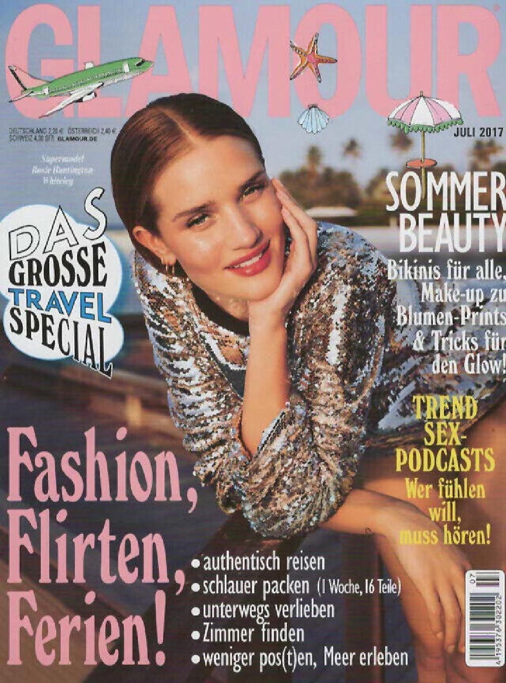 Glamour Magazin Deutschland 2017-07 Rosie Alice Huntington-Whiteley