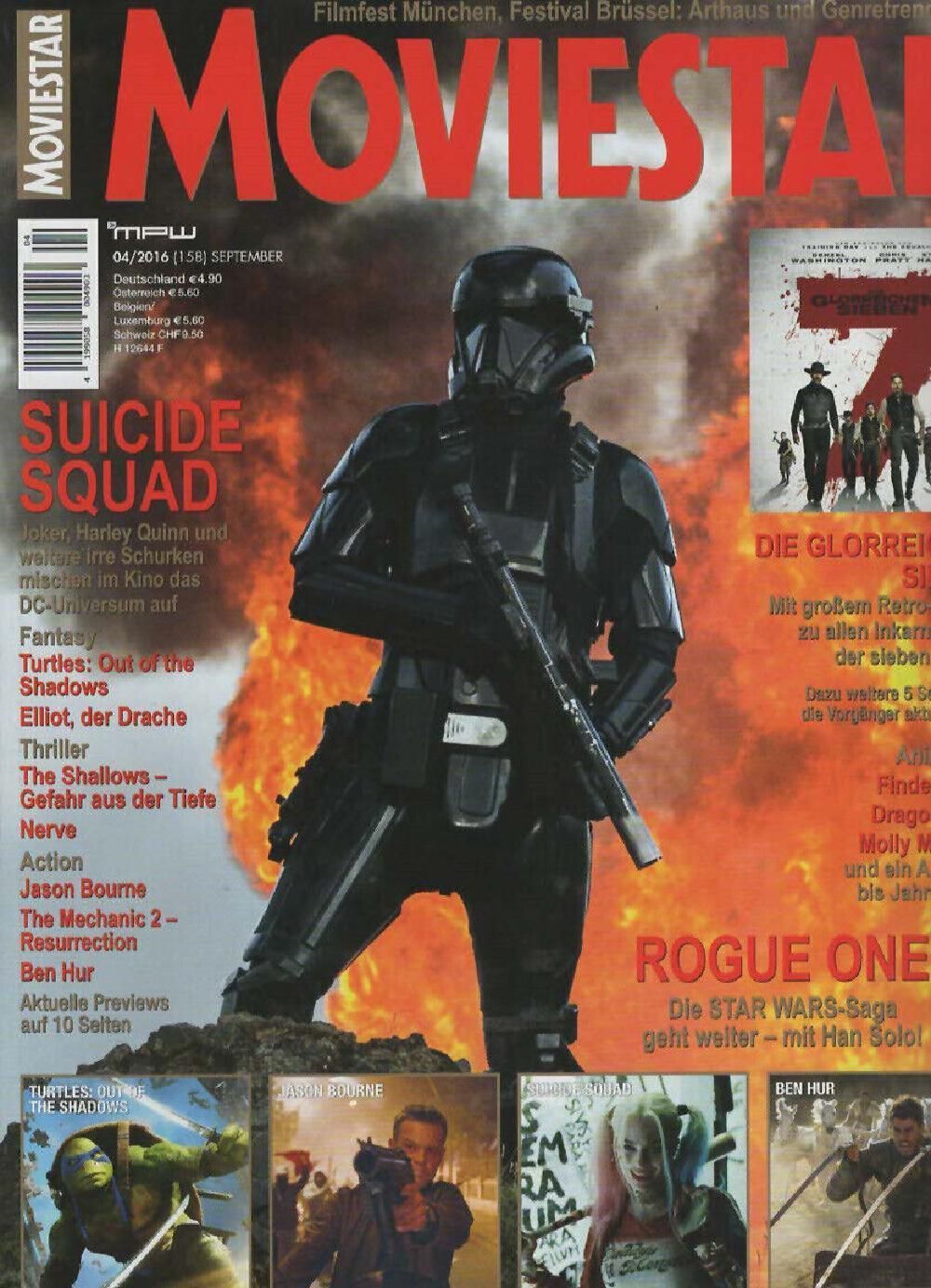 Moviestar Magazin Deutschland 2016 #158 Rogue One Suicide Squad