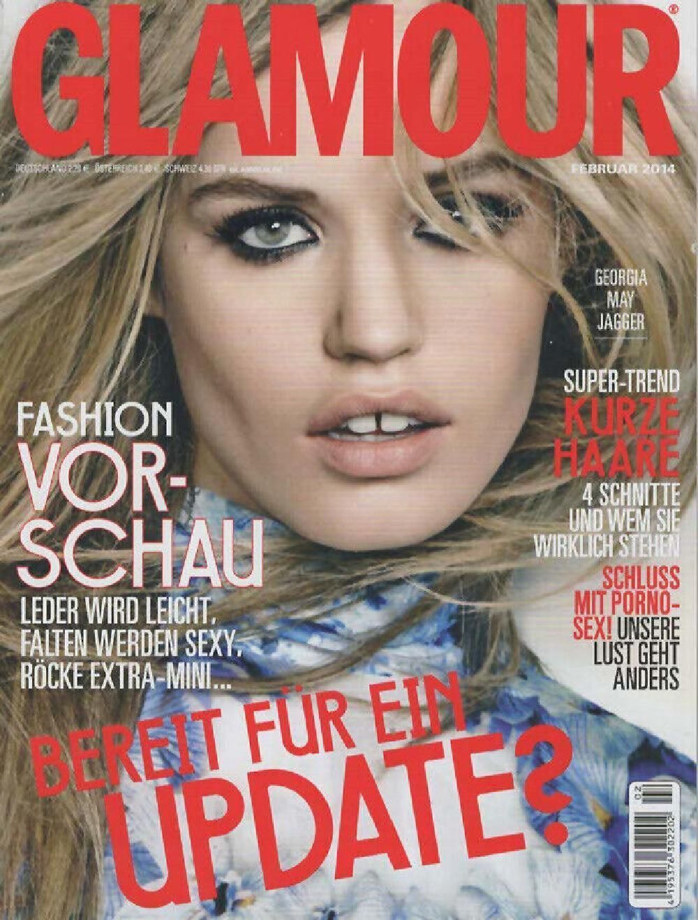 Glamour Magazin Deutschland 2014-02 Georgia May Jagger