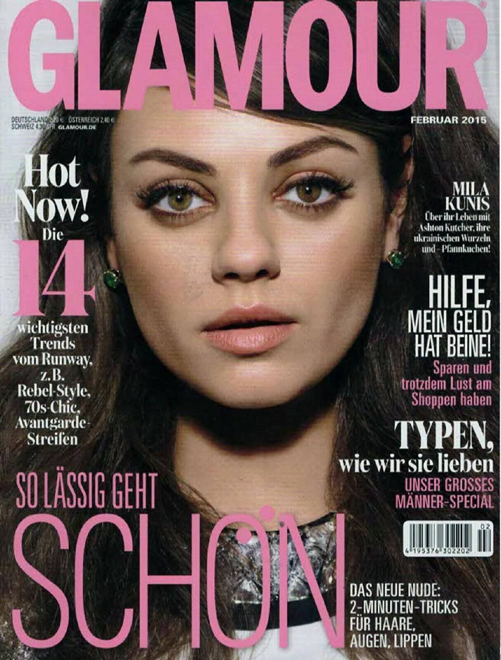 Glamour Magazin Deutschland 2015-02 Mila Kunis