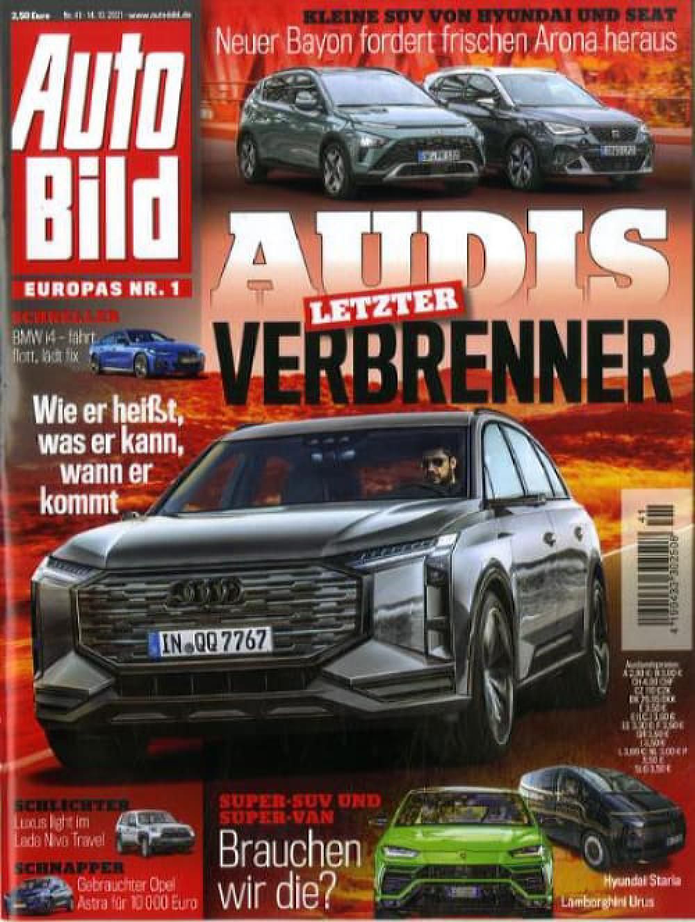 Auto Bild Magazin Deutschland 2021-41 Audi QQ