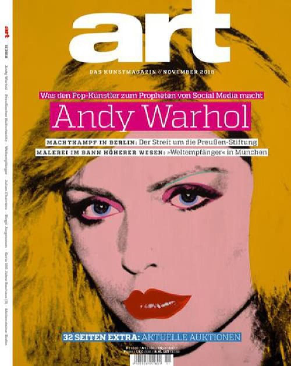 Art Magazin Deutschland 2018-11 Debbie Harry Blondie Andy Warhol