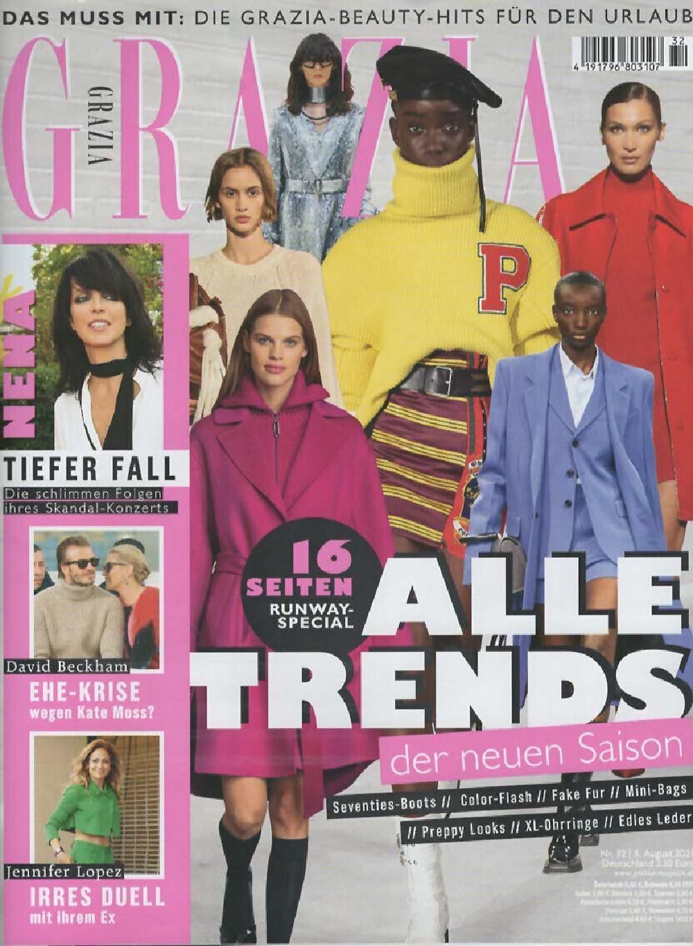 Grazia Magazin Deutschland 2021-32 Nena Jennifer Lopez