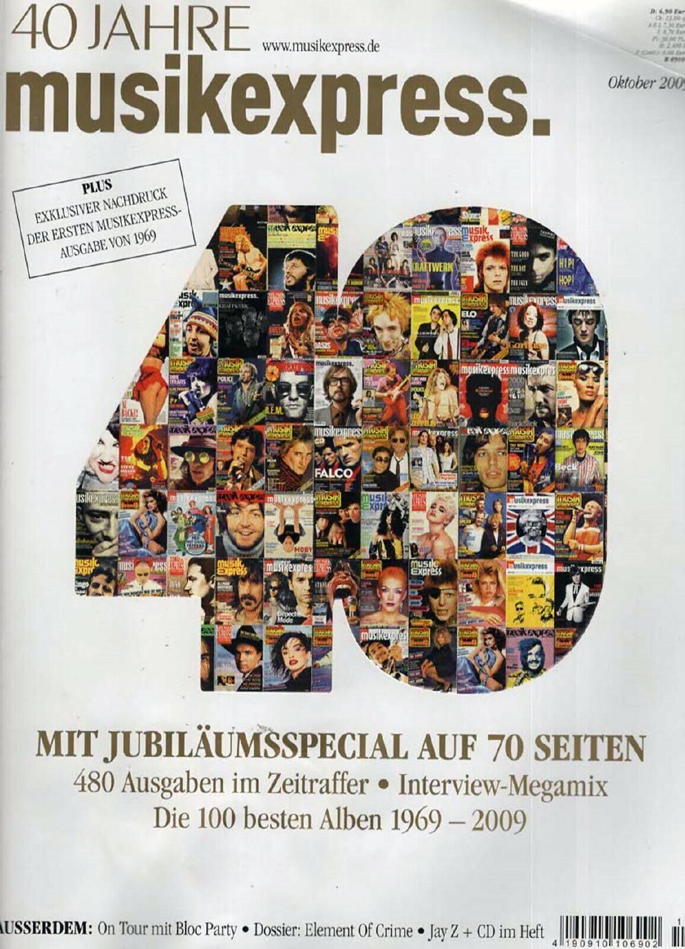 Musikexpress Magazin Deutschland 2009-10 Bloc Party Jay-Z