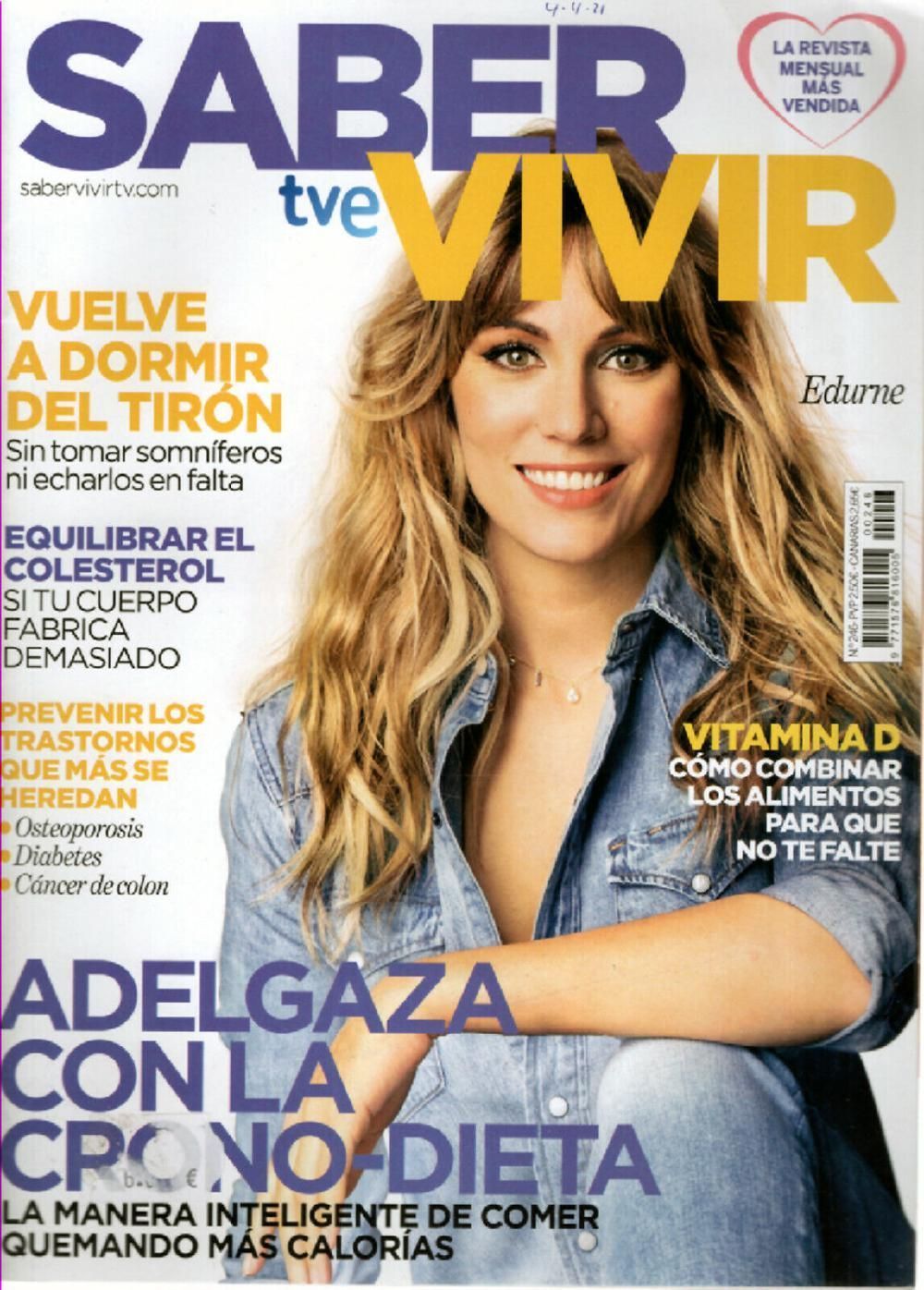 Saber Vivir Magazin Spanien 2021 #246 Edurne