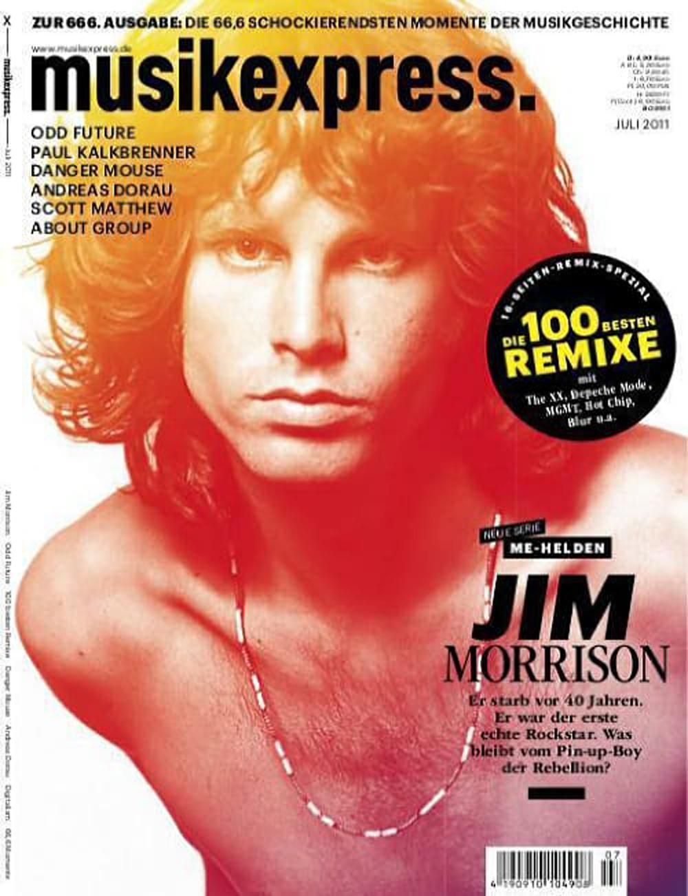 Musikexpress Magazin Deutschland 2011-07 Jim Morrison Odd Future Danger Mouse