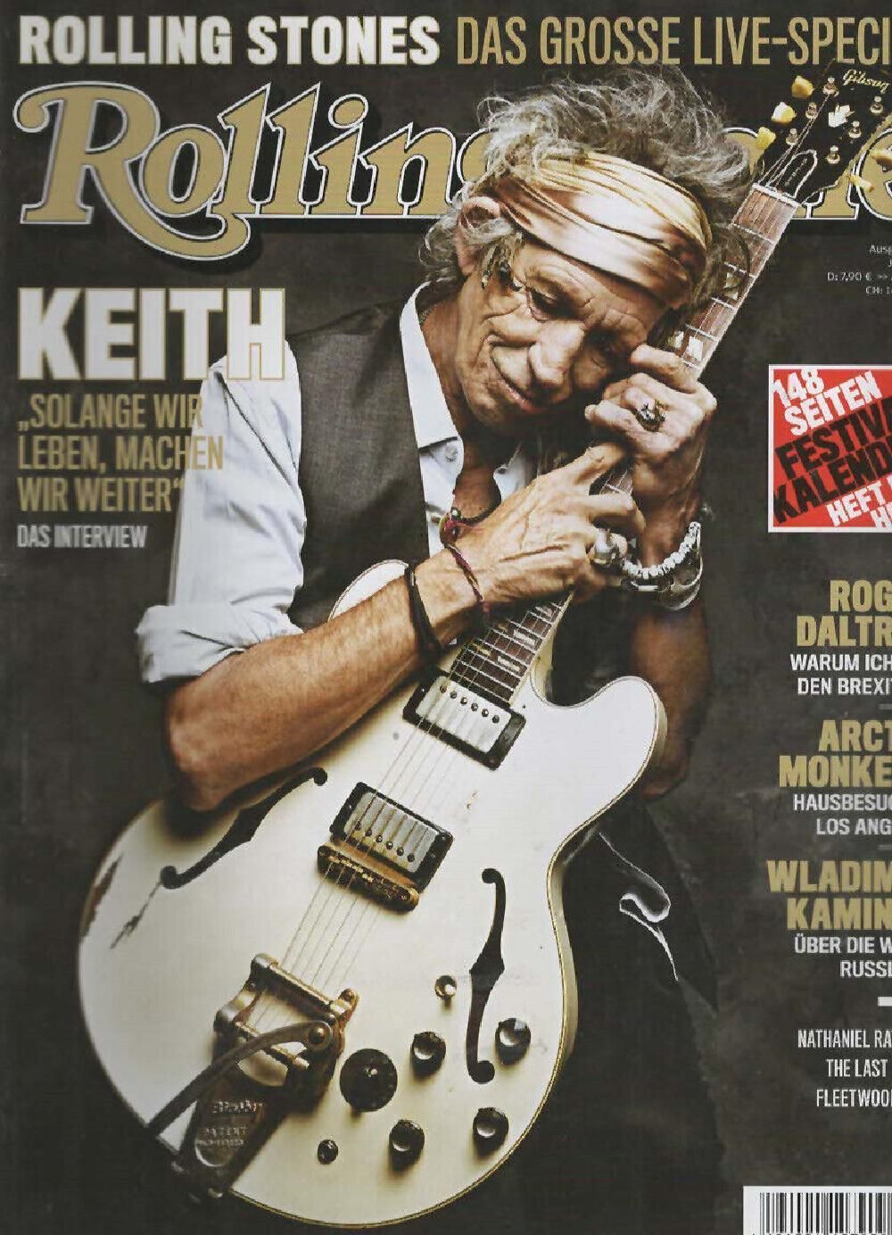 Rolling Stone Magazin Deutschland 2018-06 Keith Richards Roger Daltrey Arctic Monkeys #284