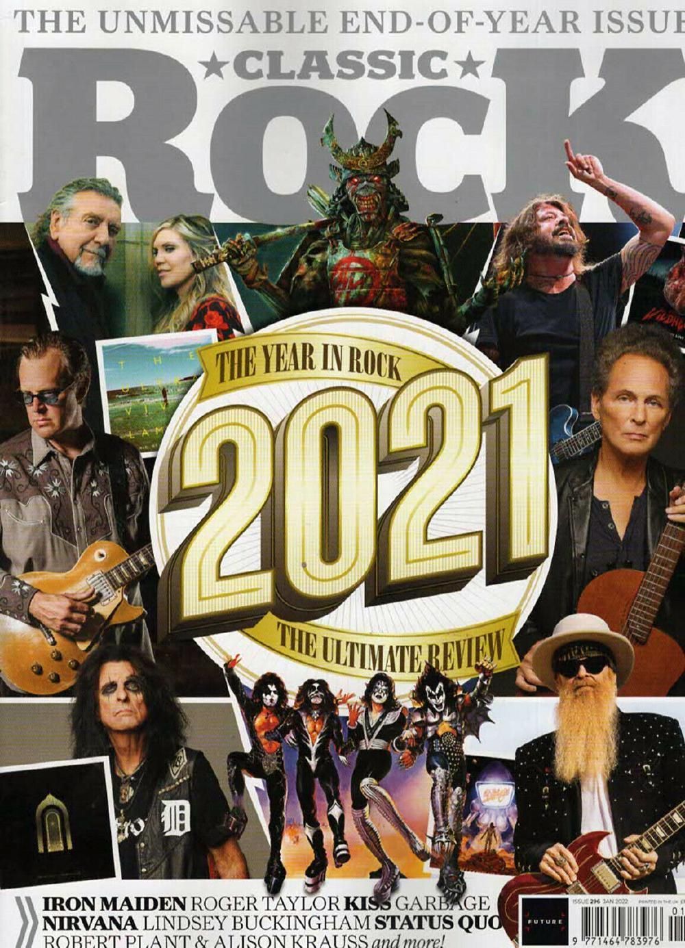 Classic Rock Magazin UK 2022 #296 Iron Maiden Calendar Nirvana Kiss Status Quo
