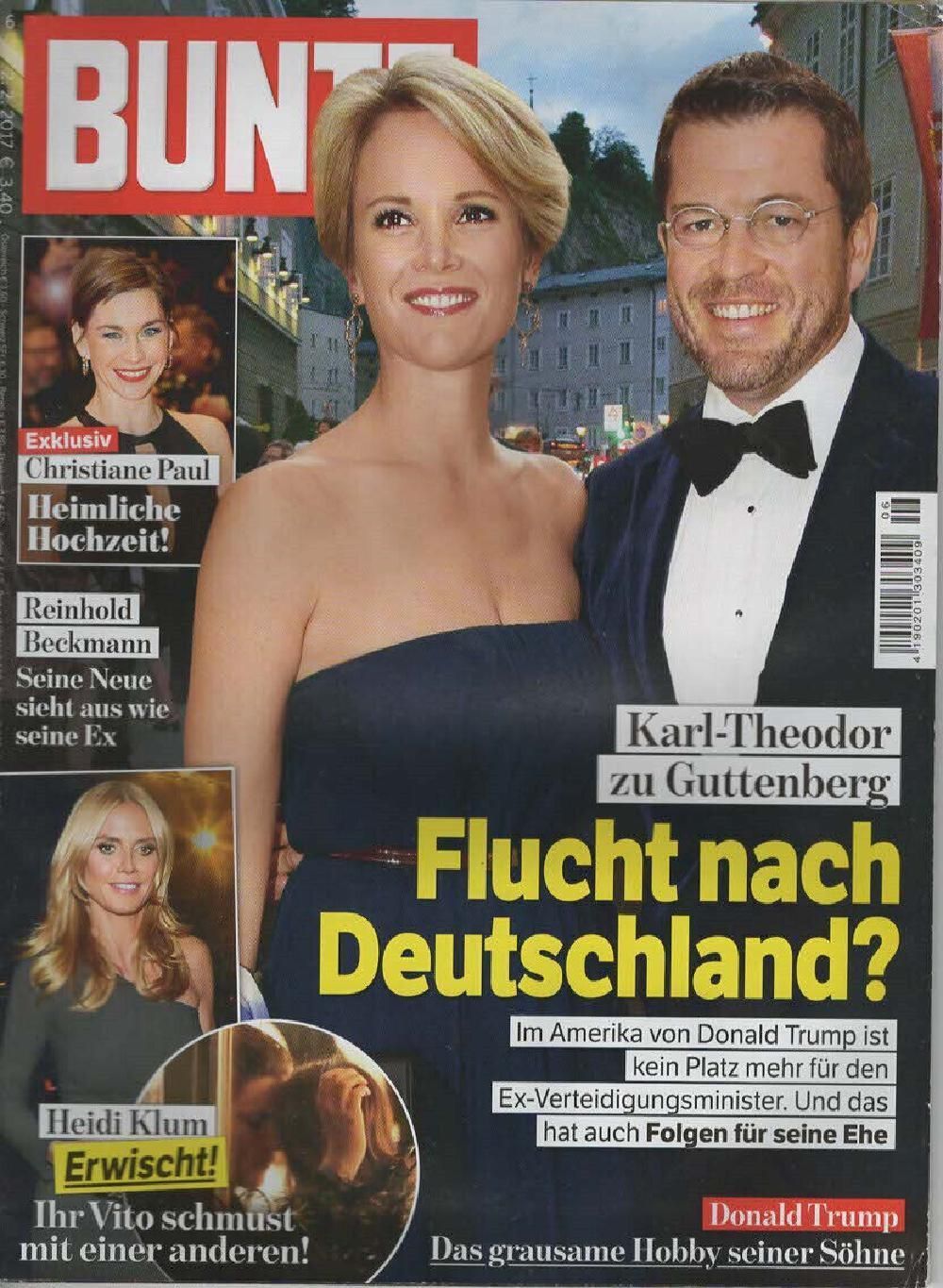 Bunte Magazin Deutschland 2017-06 Heidi Klum Christiane Paul