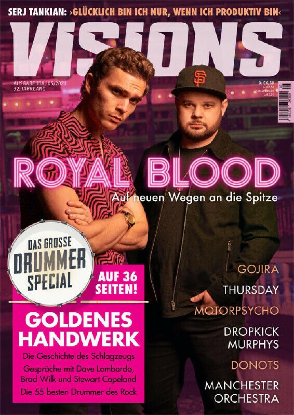 Visions Magazin Deutschland 2021-05 Royal Blood Serj Tankian Gijira Thursday