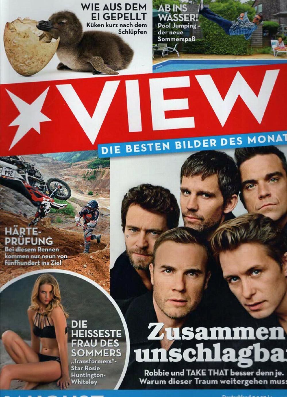 View Magazin Deutschland 2011-08 Robbie Williams Take That Rosie Huntington-Whiteley