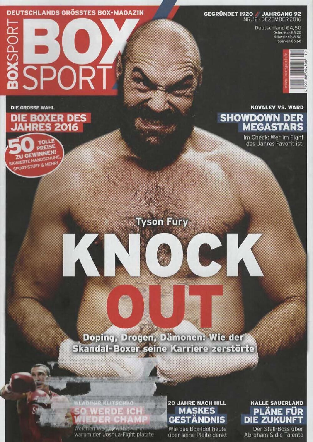Boxsport Magazin Deutschland 2016-12 Tyson Fury