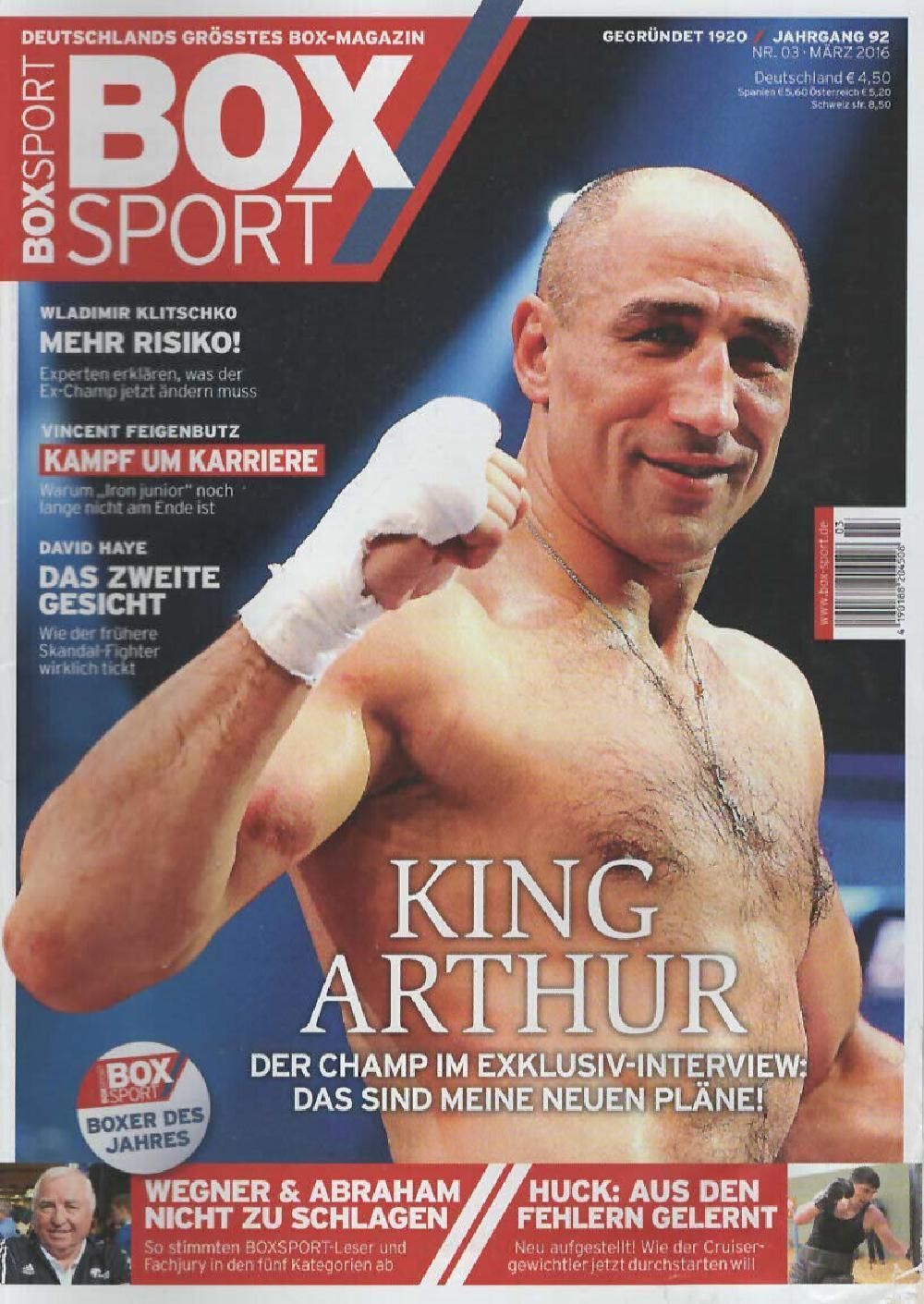 Boxsport Magazin Deutschland 2016-03 Arthur Abraham Wladimir Klitschko
