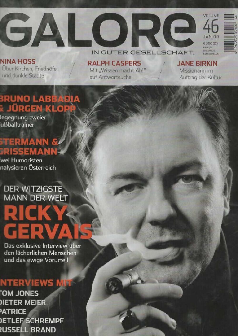 Galore Magazin Deutschland 2008 #46 Ricky Gervais