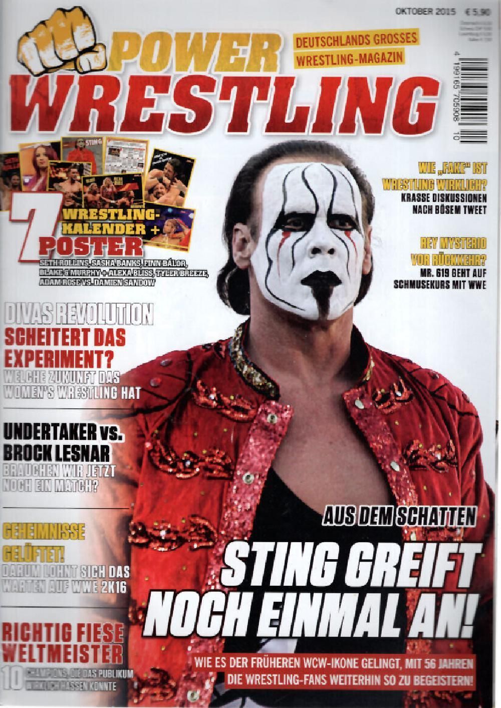 Power Wrestling Magazin Deutschland 2015-10 Sting Undertaker Brock Lesnar