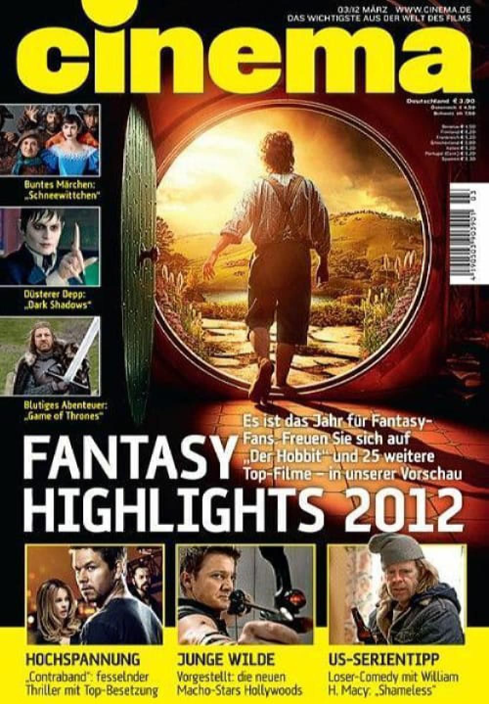 Cinema Magazin Deutschland 2012-03 Hobbit Johnny Depp