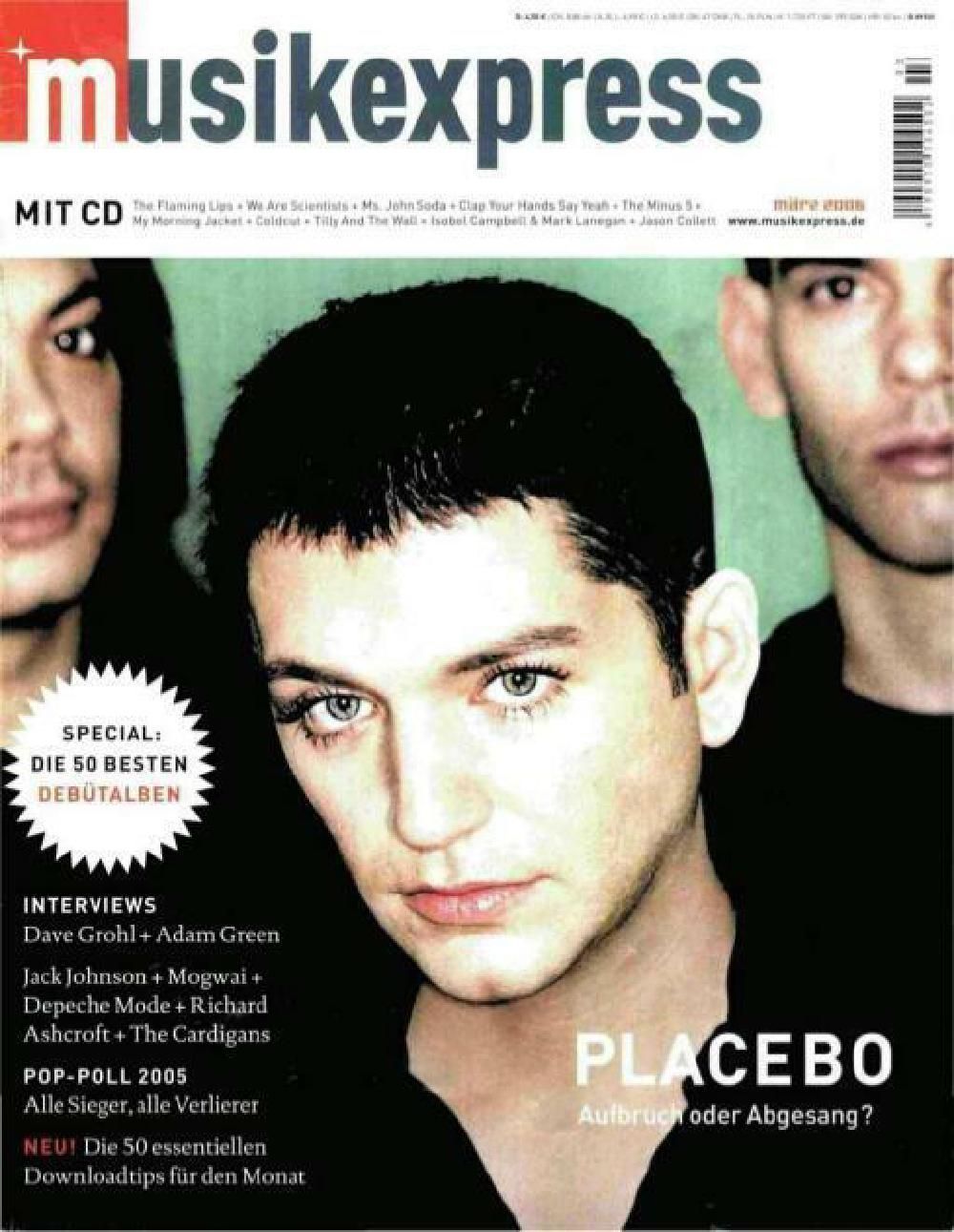 Musikexpress Magazin Deutschland 2006-03 Placebo Dave Grohl Adam Green